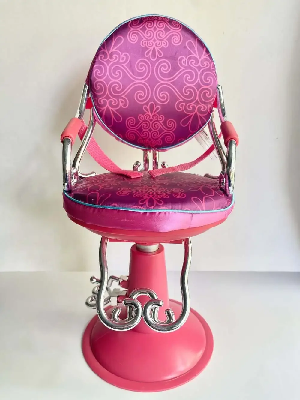 Our Generation Sitting Pretty Doll Salon Chair Pink Paisley